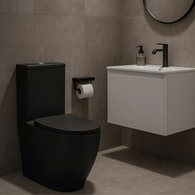 Erga Siena, WC kombi misa s nádržkou vrátane splachovacej súpravy 620x365x820 mm + toaletné sedadlo, čierna matná, ERG-V03-SIENA-RIM-BK