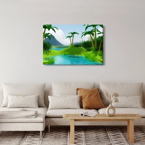 Obraz - Jazerá v jungli (90x60 cm)