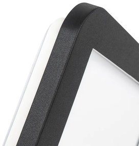 Stropné svietidlo čierne 22,5 cm štvorcové vrátane LED 3-stupňový stmievač IP44 - Steve