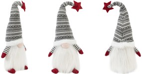 Tutumi Tutumi, vianočný trpaslík 50cm 22630, šedá-biela-červená, CHR-09912