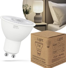 Toolight Toolight, Teplá LED žiarovka RSL044 GU10 7W Neutral, OSW-20026