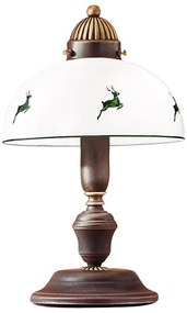 Kolarz 731.73.100 - Stolná lampa NONNA 1xE27/75W/230V hnedá/jelene zelená