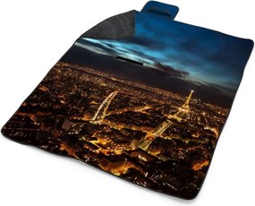 Sablio Plážová deka Nočný Paríž : 200x140 cm