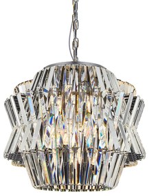 Luster Crown, 1x krištáľové tienidlo, (fi 54cm), ch