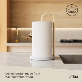 Biely drevený stojan na papierové utierky ø 17 cm Bellwood – Umbra