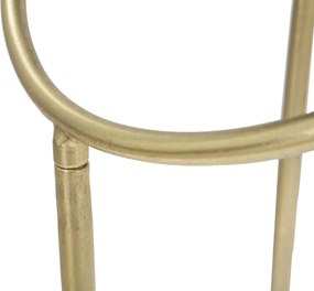 Príručný stolík Ring 40 cm čierno-zlatý
