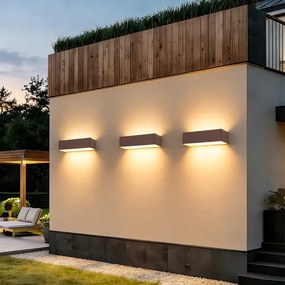 Brilagi - LED vonkajšie nástenné svietidlo DONNANI LED/12W/230V 30 cm hnedé IP44