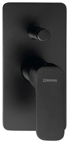 Matne čierna podomietková sprchová batéria (2 výstupy) Spy – Sapho