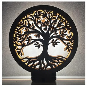 Li-Go 23648/DUB2 - LED stmievateľná stolová dekorácia LED/12W/230V 30x31 cm dub