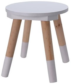 DekorStyle Detská drevená stolička Lila bielo-hnedá