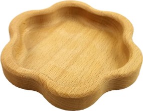 AMADEA Drevená miska v tvare kvety, masívne drevo, rozmer 12x12x2 cm