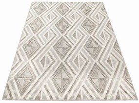 Koberec Angola F914A boho / kosoštvorce, antracitový / sivý