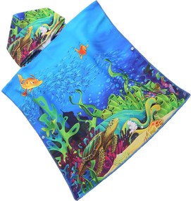 Detské pončo LAGOON TREASURE farebné Rozmer: 60 x 120 cm
