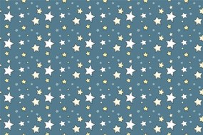 Tapeta vesmírne hviezdičky s modrým pozadím - 75x1000 cm