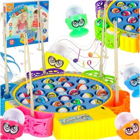 KIK Rodinná hra Lov rýb 24 ks – elektronická chytačka rýb 1–5 hráčov, hračka pre deti