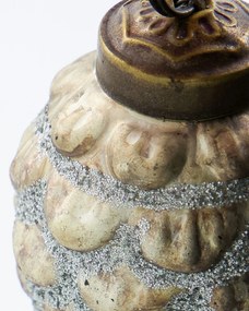 House Doctor Vianočná ozdoba Cone Antique Silver – set 4 ks