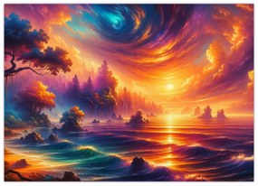 Sklenený obraz - Magický svet (70x50 cm)