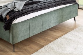 Čalúnená posteľ zallino s úložným priestorom 160 x 200 zelená MUZZA