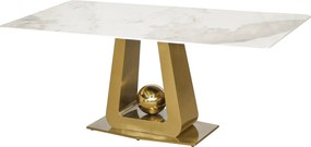 Jedálenský stôl Modig Ball 180 cm zlatá/mramor