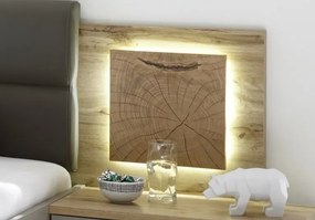 Posteľ s nočnými stolíkmi Capri 180x200 cm, dub wotan/šedá