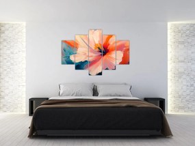 Obraz - Maľovaný kvet (150x105 cm)