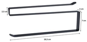 Erga Passo, držiak na kuchynské papierové utierky 26,5cm, čierna matná, ERG-YKA-CH.PASSO