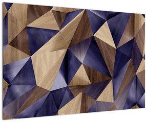 Obraz - 3D drevené trojuholníky (90x60 cm)