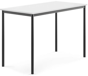 Stôl BORÅS, 1400x700x900 mm, laminát - biela, antracit
