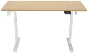 Herný stôl BR01 svetlohnedý s bielym rámom 140 cm