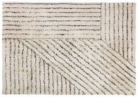 Broste Koberec ELVIRA 200x300 cm bavlnený béžovočierny