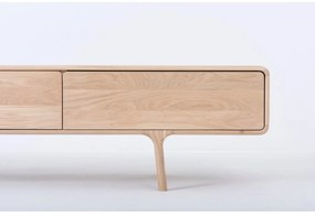 TV komoda z masívneho dubového dreva s 3 zásuvkami Gazzda Fawn