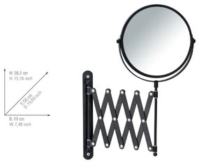 WENKO 24100100 - Zrkadlo EXCLUSIVE 219x373,9 cm čierna