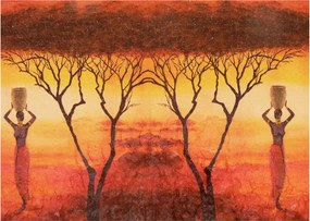 Sklenený obraz - Africká savana (70x50 cm)