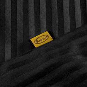 SATÉNOVÉ OBLIEČKY VERA 200X220 CM, 2 KS 70X80 CM ČIERNE