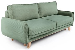 Svetlozelená menčestrová rozkladacia pohovka 218 cm Tori – Bonami Selection