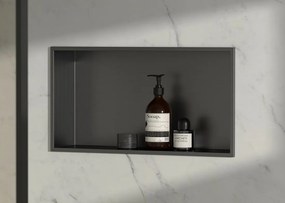 Polysan Polysan, INSERTA zapustená polica do obkladu, 510x270mm, nerezova ocel, gun metal, 1301-53B