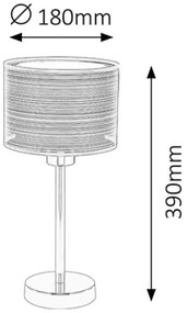 Rabalux 2631 - Stolná lampa ANASTASIA E27/60W