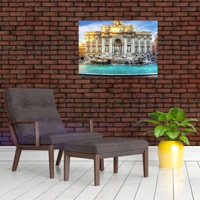 Sklenený obraz - Fontána di Trevi (70x50 cm)