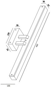 Fabas 3362-26-138 - LED kúpeľňové osvetlenie zrkadla SAURA LED/10W/230V