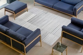 Koberec LIRA E2681 Pruhy, štrukturálny, glamour - sivý
