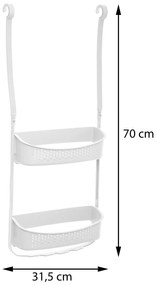 Polička do kúpeľne Flex, biela