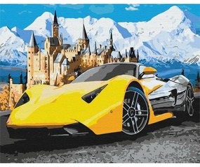 NO-1007745 NORIMPEX 5D Diamantová mozaika - Yellow Sport-Car