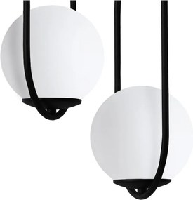 Závesné svietidlo Florence, 3x biele sklenené tienidlo, b, UI