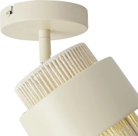 Moderný béžový reflektor s lanom, otočný a naklápací - Kora