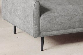 Rohová sedačka Soho, svetlo šedá štruktúrovaná látka, pravý roh