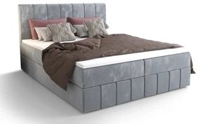 Manželská posteľ  Boxspring 140 cm Barack (svetlomodrá) (s matracom a úložným priestorom). Akcia -20%. Vlastná spoľahlivá doprava až k Vám domov. 1046381