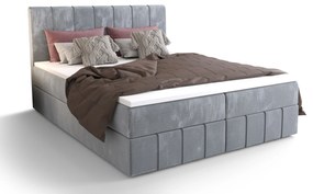 Manželská posteľ Boxspring 160 cm Barack Comfort (svetlomodrá) (s matracom a úložným priestorom). Vlastná spoľahlivá doprava až k Vám domov. 1055792