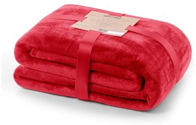 Červená deka z mikrovlákna DecoKing Mic, 160 × 210 cm