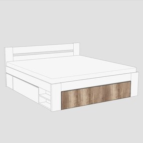 BTC KIRA ČELO 2: 180x200 Varianta: DUB BARDOLíNO