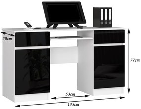 PC stolík Bahadur  (čierny lesk). Vlastná spoľahlivá doprava až k Vám domov. 1069619